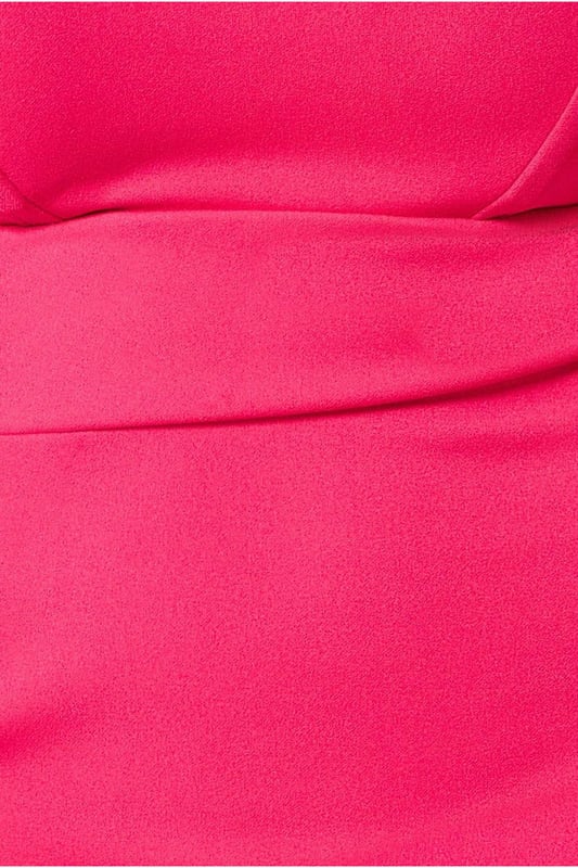 Bandeau Scuba Midi Dress - Hot Pink